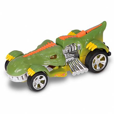 Машинка Hot Wheels со светом и звуком – Динозавр, зелёная, 13,5 см 